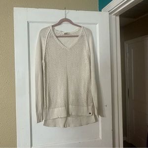 Roxy long open weave sweater size L